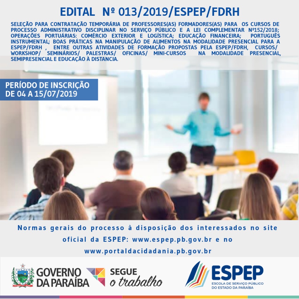 BANNER ABERTURA - EDITAL Nº013