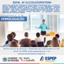 BANNERS HOMOLOGAÇÃO-EDITAL 13/2019/ESPEP/FDRH