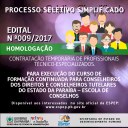 HOMOLOGAÇÃO - EDITAL Nº009/2017