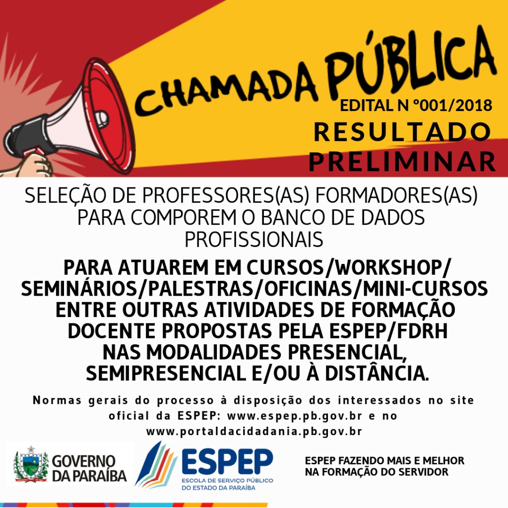 BANNER CHAMADA 01/18 PRELIMINAR