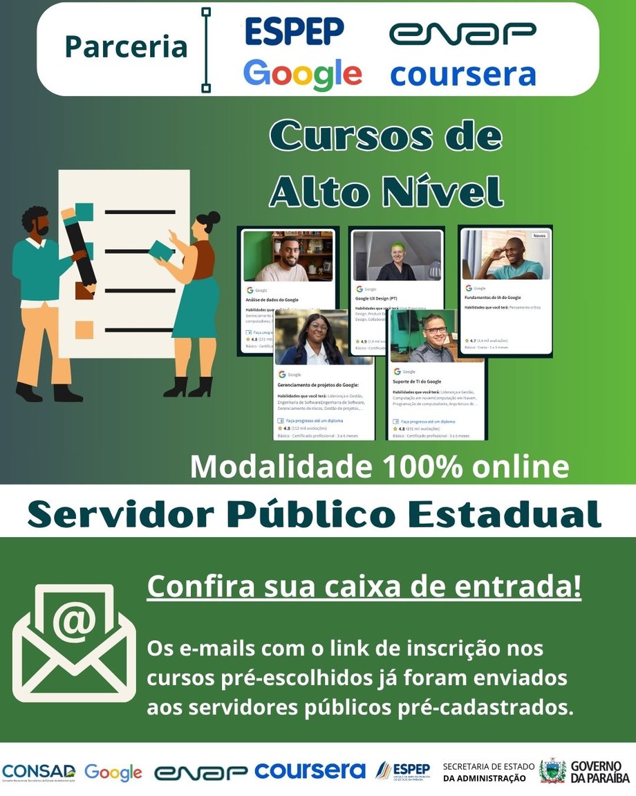 Cursos Cresça com o Google - ESPEP - ENAP - Plataforma Coursera.