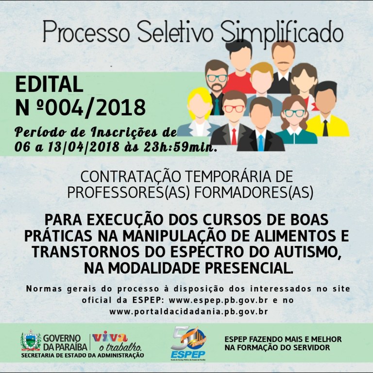 EDital nº004/2018 - Abertura/Banner