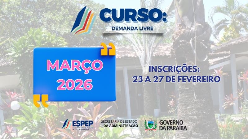 Espep disponibiliza cursos estratégicos para servidores públicos da Paraíba no mês de março