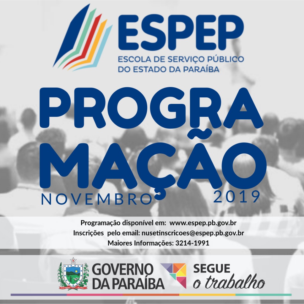 PROGRAMAÇÃO NOVEMBRO/2019