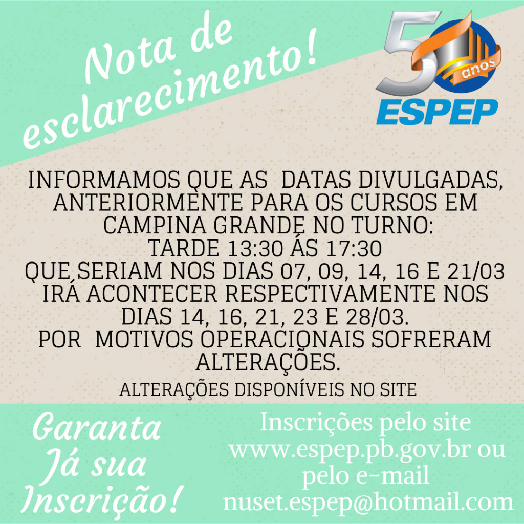 NOTA DE ESCLARECIMENTO - CG - MARÇO