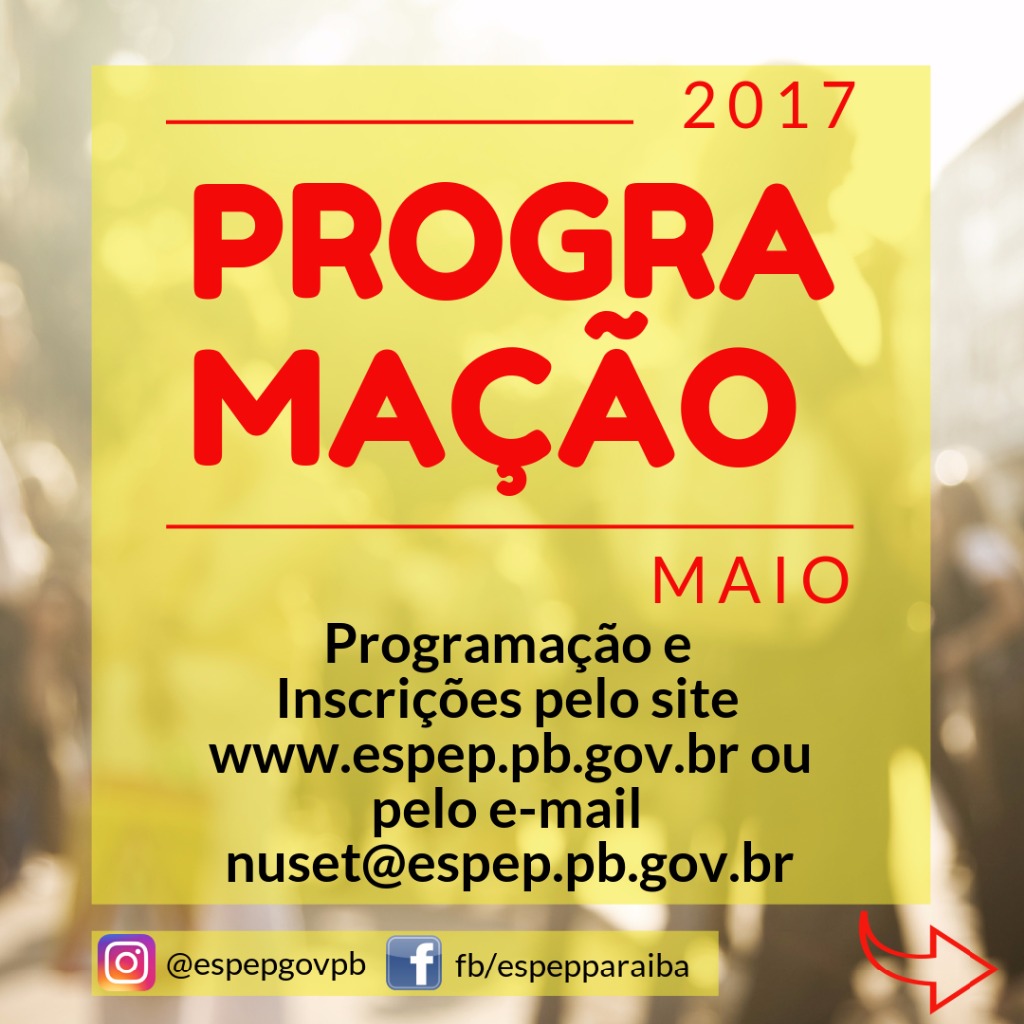 Maio 2017 - Programação