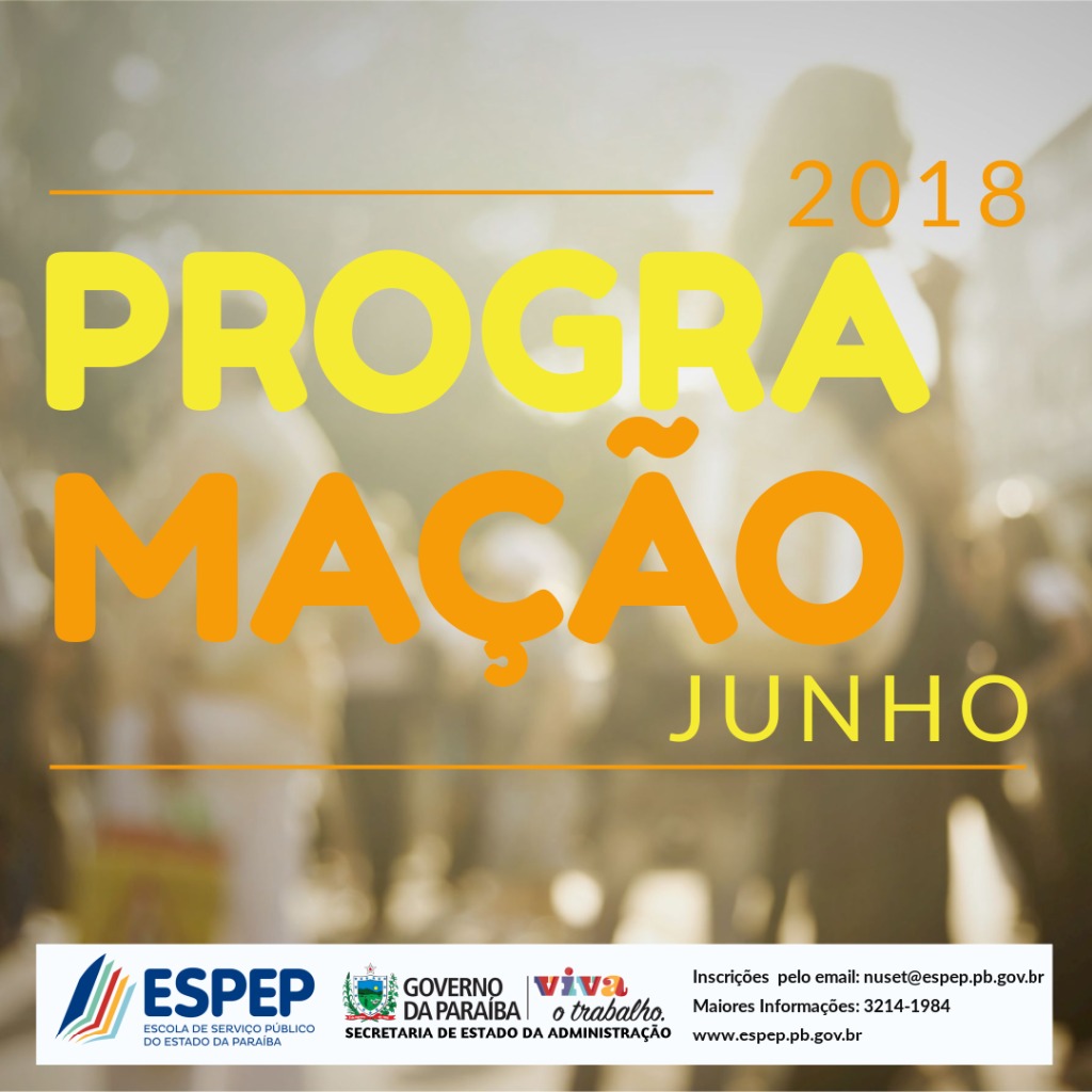 banner programação junho 2018