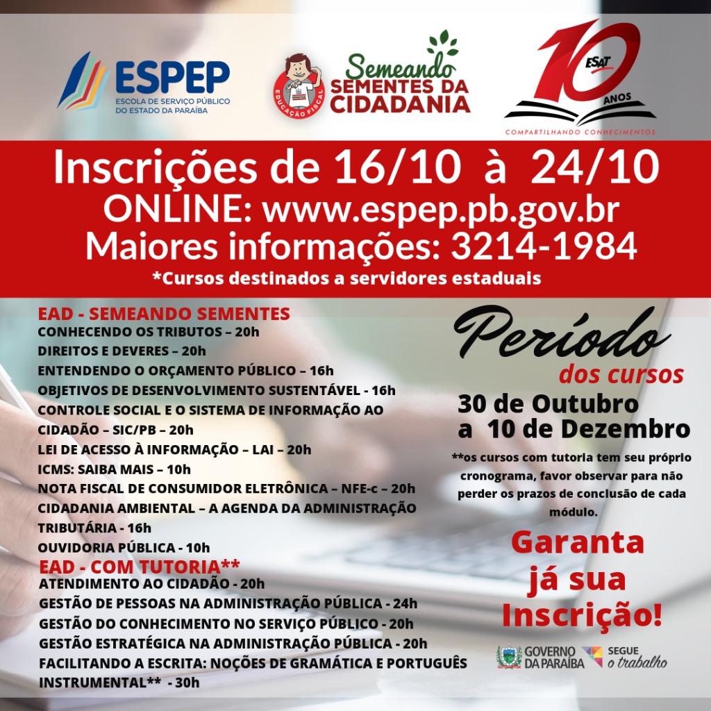 Programação Outubro - 2019